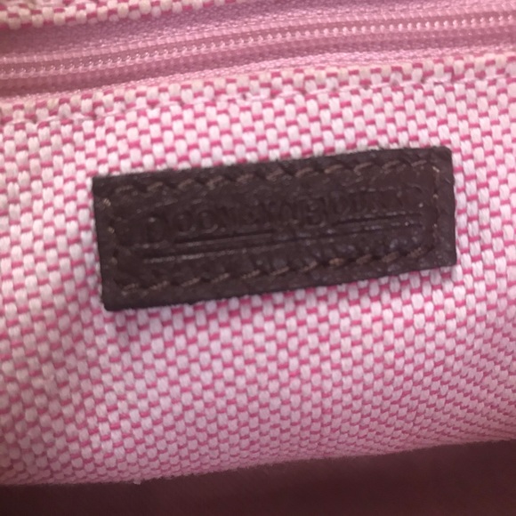 🎉SALE Rare Vintage Dooney & Bourke Brown/Beige Satchel w/ DB Medallion EUC - Picture 13 of 13